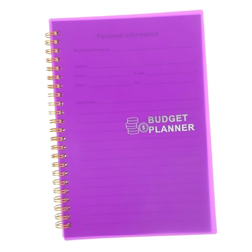 NUOBESTY Haushaltsbuch Budget-notizblock Finanzberater Geld-tracker-notizbuch Haushaltsbudget-notizbuch Notizbuch Finanzieren Buchhaltungsbuch Budget -tracker Leerer Planer Violett Papier von NUOBESTY