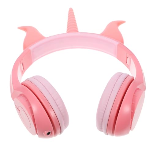 NUOBESTY Kabelgebundenes Einhorn Headset Für Over Ear Kopfhörer Mit Glänzenden LED Leuchten Verstellbar Für Schule Zartem Kabel von NUOBESTY
