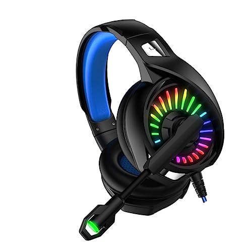 NUOBESTY Kabelgebundenes Gaming Headset mit Surround Sound RGB Atemlicht Kopfhörer mit Mikrofon für PC Konsolen Perfektes für Gamer Schwarz NUOBESTY Kabelgebundenes Gaming Headset mit Surround Sound RGB Atemlicht Kopfhörer mit Mikrofon für PC Konsolen Perfektes für Gamer Schwarz von NUOBESTY