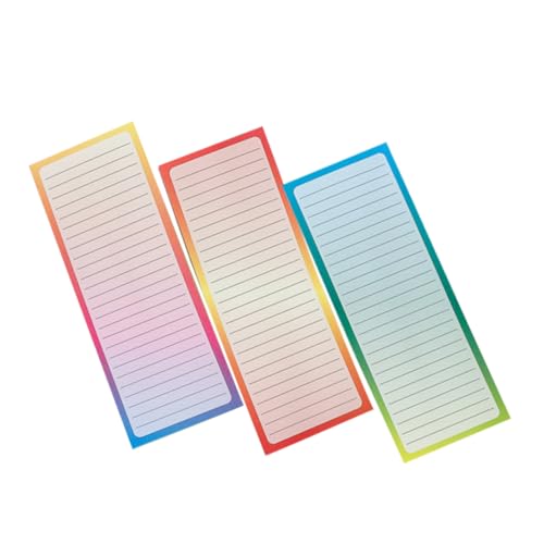 NUOBESTY Kühlschrank-memoplaner Magnetischer Notizblock 3 Sets mit Farbverlauf 50 Blatt/notizblock von NUOBESTY