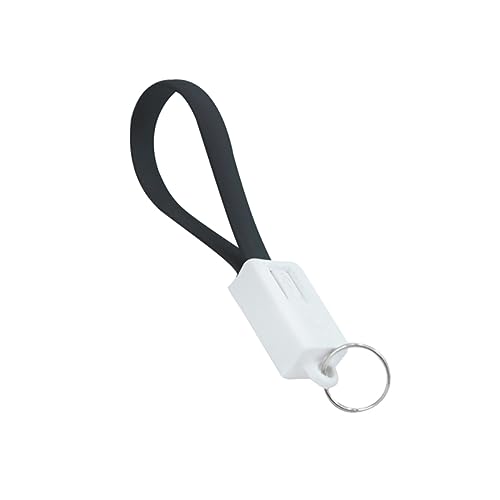 NUOBESTY Ladekabelschlüsselkette Smartphone-ladegerät Mikro Schlüsselringe Schlüsselanhänger Aufladen Universal- Aufladung Kleines Kabel Usb-schlüsselbund Datenleitung Black von NUOBESTY