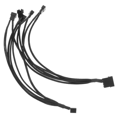 NUOBESTY Lüfter Hub Splitter Leistungs Lüfter Verlängerungskabel Adapter Luftkühlungs Versorgungslüfter Konverterkabel Tragbarer Kühler Thermolüfter Konverterkabel Konverterkabel Schwarzer von NUOBESTY