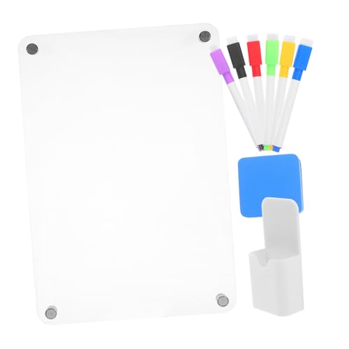 NUOBESTY Magnetische Trockenlöschtafel aus Wiederverwendbar für Essensplanung Notizen und Nachrichten Abwischbare Marker und Radiergummi von NUOBESTY