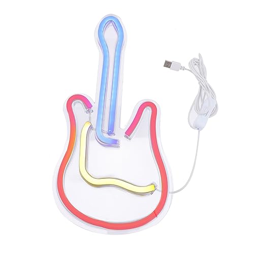 NUOBESTY Neongitarrendekoration USB Gitarren-Leuchtreklame Nimm die Leuchtreklame Leuchtreklamen für die Wand Neon-Gitarrenlicht Name wandleuchte Neonzeichen LED-Neonlicht Neonlampe Acryl von NUOBESTY