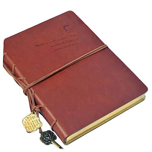 NUOBESTY Notizbuch Aus Pu-leder Mit Schnurbindung Tagebuch Aus Papier Planer Skizzenbuch Notizblock Fürs Büro Für Studenten Lehrer von NUOBESTY