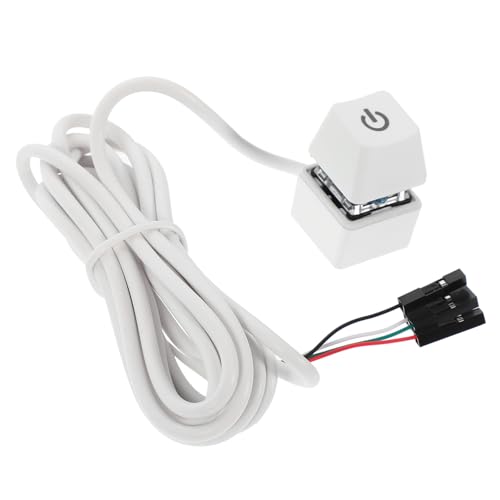 NUOBESTY PC Netzschalter Mit Verlängerungskabel Externer Einschaltknopf Für Desktop PC Bequem Zu Bedienen Für Computerzubehör von NUOBESTY