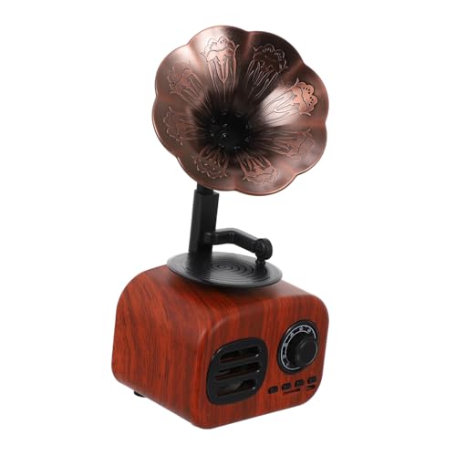 NUOBESTY Retro Lautsprecher im Grammophon Design Tragbarer Wireless Lautsprecher mit Holzmaserung Drahtlos Wiederaufladbar Stilvolle Musikbox für Zuhause NUOBESTY Retro Lautsprecher im Grammophon Design Tragbarer Wireless Lautsprecher mit Holzmaserung Drahtlos Wiederaufladbar Stilvolle Musikbox für Zuhause von NUOBESTY