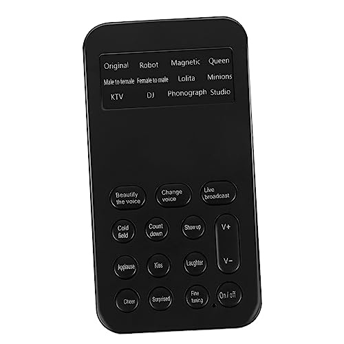 NUOBESTY Stimmwechsler Plug and Shine Live-Übertragung Mini Soundkarte Unterhaltung tragbarer Sprachwechsler Stimme Audiokarte Sprachänderungstool für Computerverbindungen Abs Black von NUOBESTY