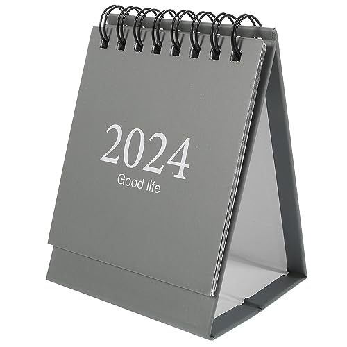 NUOBESTY Tischkalender 2024 Englischer Kleiner Tischkalender Tischkalender Mini-Kalender Kalenderplaner 2023–2024 Büro-Monatskalender Für Heimbüro von NUOBESTY