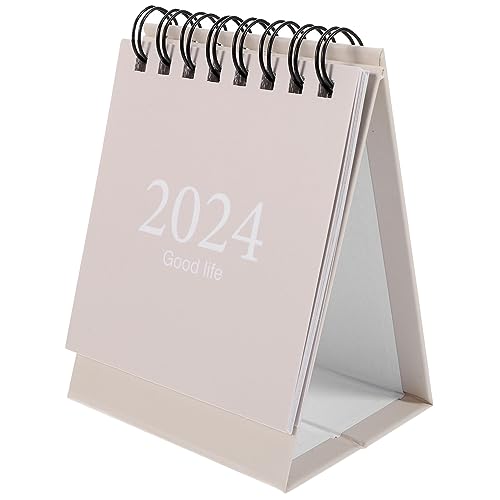 NUOBESTY Tischkalender 2024 Englischer Kleiner Tischkalender Tischkalender Mini-Kalender Kalenderplaner 2023–2024 Büro-Monatskalender Für Heimbüro von NUOBESTY