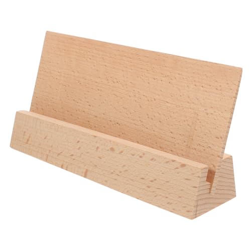 NUOBESTY Tischkalenderbasis Aus Holz Kartenhalter Stehen Platzkartenhalter Für Den Tisch Postkartenbasis Postkartenhalter Kartenständer Kartenhalter Für Spielkarten Gedeckhalter Beige von NUOBESTY