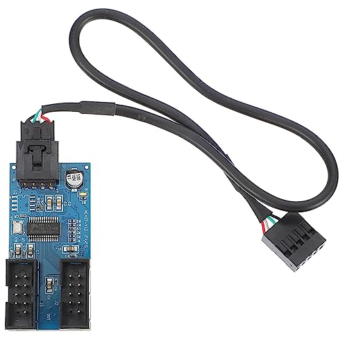 NUOBESTY USB Header Pin USB Header Erweiterungsplitter Für Desktop Motherboards Dual Ausgangsnabenadapter Für WiFi RGB Einfache Installation von NUOBESTY