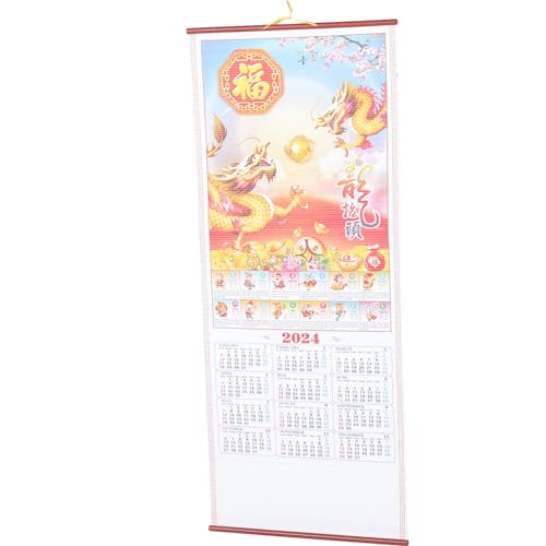 NUOBESTY Wandkalender Neujahr Kalender chinesischer Stil Kalender 2024 Drachenjahr Wallkalender von NUOBESTY