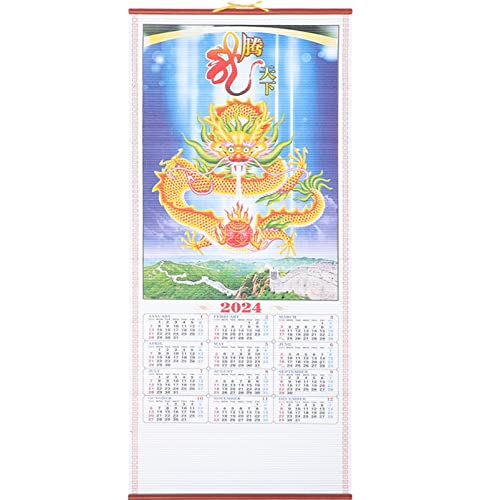 NUOBESTY Wandkalender Neujahr Kalender chinesischer Stil Kalender 2024 Drachenjahr Wallkalender von NUOBESTY