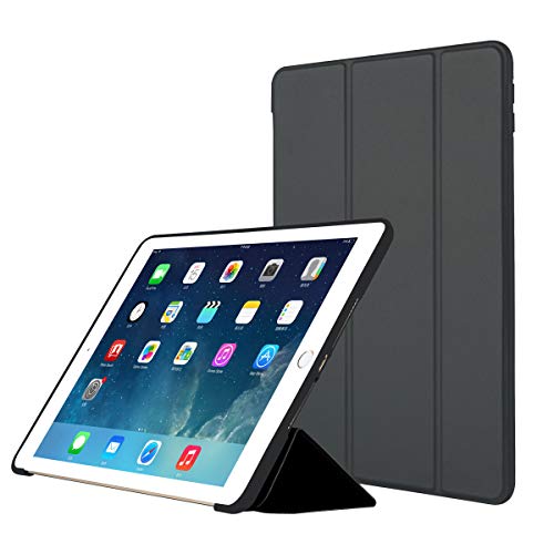 iPad 9,7 Schutzhülle 2018 iPad 6. Generation Fall2017 iPad 5. Generation Fall, Slim Fit Leicht Smart Cover mit Weicher TPU Back Tablet Schutzhülle für iPad 9,7 20182017 [Auto SleepWake] Schwarz von NUOPAISI