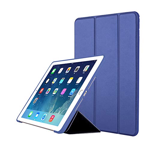 iPad 9,7 Schutzhülle 2018 iPad 6. Generation Fall2017 iPad 5. Generation Fall, Slim Fit leicht Smart Cover mit weicher TPU Back Schutzhülle für iPad 9,7 20182017 [Auto SleepWake] Marineblau von NUOPAISI