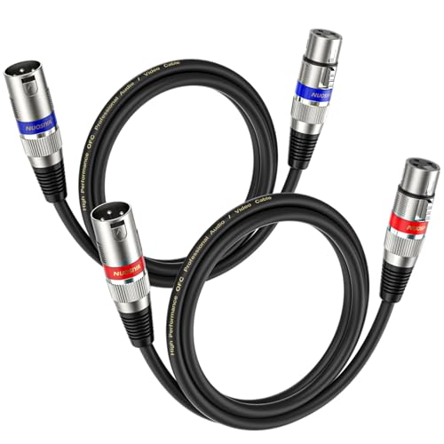NUOSIYA XLR Kabel 1m 2 Pack, Mikrofon XLR Symmetrisch Audio Verlängerungskabel, 3-poligen Adapter XLR Stecker auf Buchse Kabel für Studio-Recorder, Mikrofon, Mixer, Lautsprechersystem NUOSIYA XLR Kabel 1m 2 Pack, Mikrofon XLR Symmetrisch Audio Verlängerungskabel, 3-poligen Adapter XLR Stecker auf Buchse Kabel für Studio-Recorder, Mikrofon, Mixer, Lautsprechersystem von NUOSIYA
