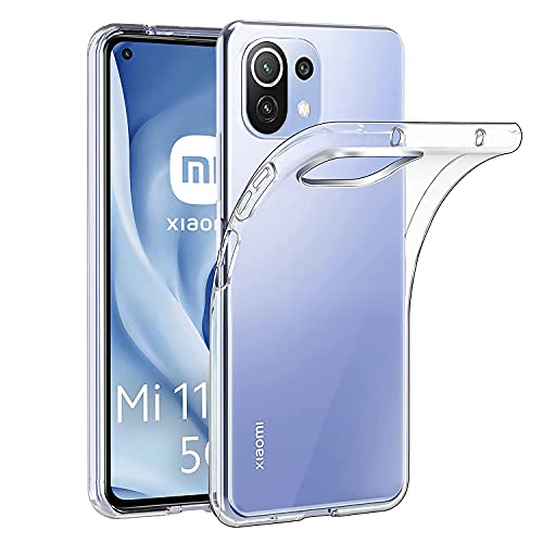 NUPO Hülle für Xiaomi Mi 11 lite 5G NE/Mi 11 lite 5G / 4G, Transparent TPU Silikon Handyhülle Crystal Durchsichtige Schutzhülle Case für Xiaomi Mi11 Lite 5G von NUPO