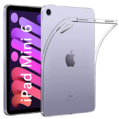 NUPO Hülle für iPad Mini 6 2021 (6. Generation), Ultra Slim Transparent Soft TPU Silikon Tablet Crystal Durchsichtige Schutzhülle Case für iPad mini6 8,3 Zoll (Clear) von NUPO