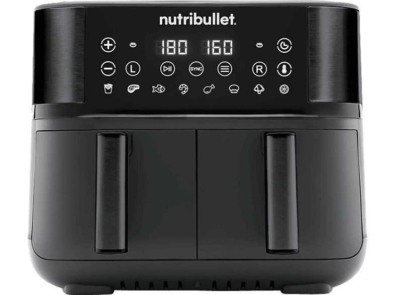NUTRIBULLET Twin Drawer Air Fryer NBAF081B Heißluftfritteuse 2850 Watt Schwarz NUTRIBULLET Twin Drawer Air Fryer NBAF081B Heißluftfritteuse 2850 Watt Schwarz von NUTRIBULLET