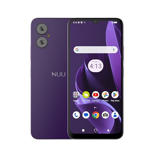 NUU A15 4 GB + 128 GB, entsperrt für Minze, Metro, T-Mobile, Qlink und mehr, perfekt für Jugendliche, Dual SIM 4G, Octa-Core Helio G36 2,2 GHz, 16,5 cm (6,5 Zoll) HD+, Android 13 von NUU