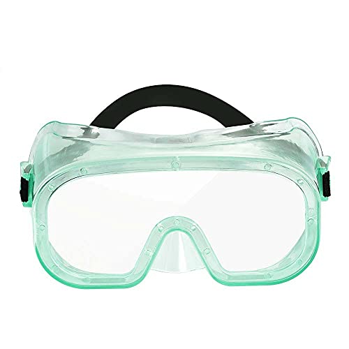 NUÜR 360 ° Schutzbrille, Klare, Verstellbare, Kratzfeste Staubbrille, mit Antibeschlaggläsern (Packung mit 10 Stück) von NUÜR