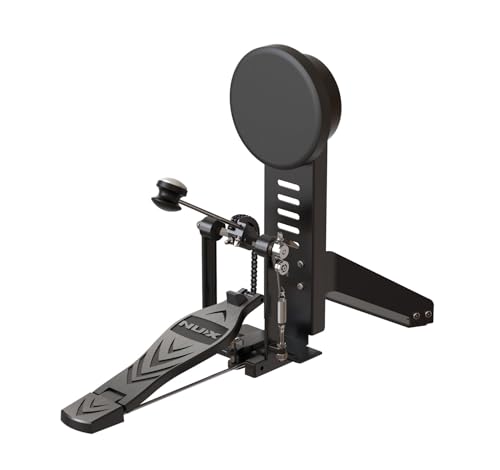 NU-X Kick Drum Trigger Pad und Pedal Set für DM-210/DP-2000 - Passiver Piezoauslöser mit TRS Klinkenausgang, kompatibler Ersatz oder Erweiterung für digitale Schlagzeug-Sets von NUX