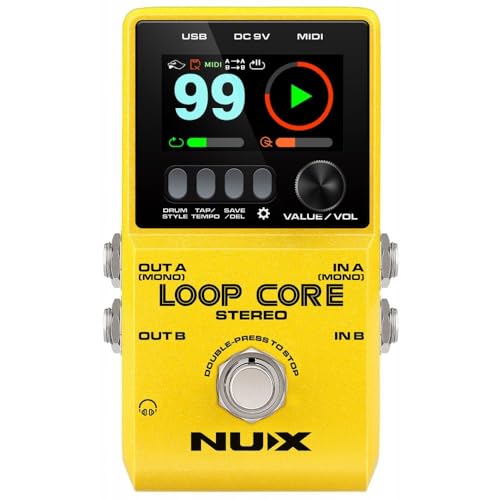 Nux Loop Core Guitar Effect Pedal Looper 6 Hours Recording Time, 99 User Memories, Drum Patterns with Tap Tempo Nux Loop Core Guitar Effect Pedal Looper 6 Hours Recording Time, 99 User Memories, Drum Patterns with Tap Tempo von NUX
