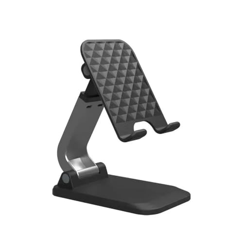 Metall-Handyhalter, Tablet-Unterstützung, Faltbarer Desktop-Ständer für Xiaomi, iPhone, iPad und Huawei, Lazy, verstellbare Halterung, Schwarz, 110 x 70 x 40 mm Metall-Handyhalter, Tablet-Unterstützung, Faltbarer Desktop-Ständer für Xiaomi, iPhone, iPad und Huawei, Lazy, verstellbare Halterung, Schwarz, 110 x 70 x 40 mm von NUZIXINXW
