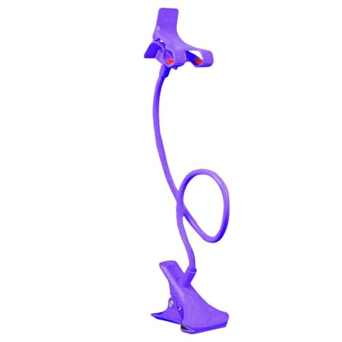 NUZIXINXW Lazy Bracket Handyhalter Schwanenhalsständer Clip Flexible Stange Gelenkhalterung 360° Verstellbarer Lazy Stand, Lila, 50CM NUZIXINXW Lazy Bracket Handyhalter Schwanenhalsständer Clip Flexible Stange Gelenkhalterung 360° Verstellbarer Lazy Stand, Lila, 50CM von NUZIXINXW