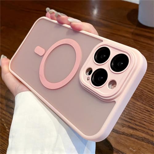 NUZIXINXW Luxuriöse magnetische kabellose Aufladung, Bonbonfarben, matt, transparent, Silikon, weiche Hülle für iPhone 15, 14 Pro Max, 13, 12, 11, Pink, für iPhone 15Pro NUZIXINXW Luxuriöse magnetische kabellose Aufladung, Bonbonfarben, matt, transparent, Silikon, weiche Hülle für iPhone 15, 14 Pro Max, 13, 12, 11, Pink, für iPhone 15Pro von NUZIXINXW