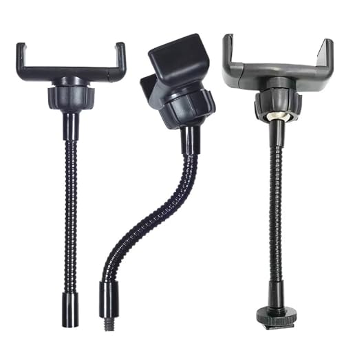 NUZIXINXW Ringlicht-Tischhalterung, Handy-Halterung, Flexibler Langer Arm, Smartphone-Ringlampe, Live-Bettständer, Schlauchclip-Halter, Schwarz, sphärisches Smartphone-Futter von NUZIXINXW