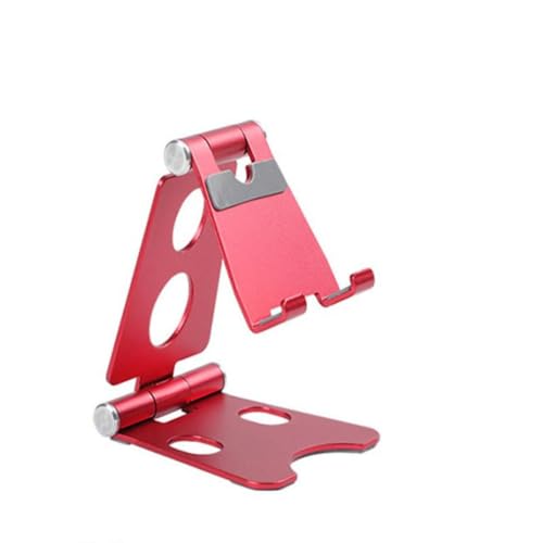 NUZIXINXW Tischtelefon- und Tablet-Ständerhalter für Telefon, iPhone, iPad, 4–8 Zoll, faltbar, tragbar, mit Mehreren Winkeln, Aluminiumlegierung, rot, 64" 70 * 90 von NUZIXINXW