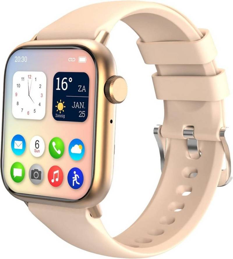 NV Nuvance Smartwatch (1,83 Zoll, Android, iOS), mit Pulsuhr und Fitness Tracker Herzfrequenzmesser IP67 Wasserdicht von NV Nuvance