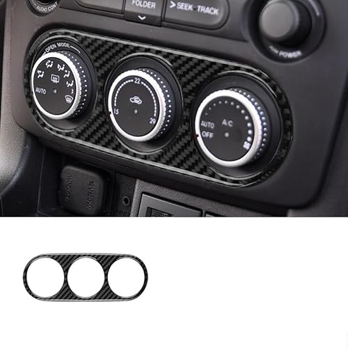 Interieur Zubehör Für Mazda Für Mx-5 Für Miata Nc 2009-2015 Cd Panel Automotive Interior Carbon Faser Auto Klimaanlage Trim Aufkleber Auto Interieur Dekor (Farbe : Type A(black)) von NVBHOF
