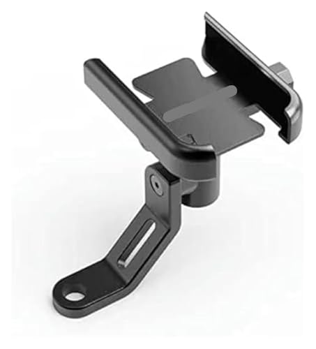NVCPHGEDEK Motorrad Telefonhalterung Für Tricity 300 125 155 2018 2019 2020 2021 2022 Motorradzubehör Lenker Handyhalter GPS Ständer Halterung-Spiegelhalter Silber(Mirror Holder Black) von NVCPHGEDEK