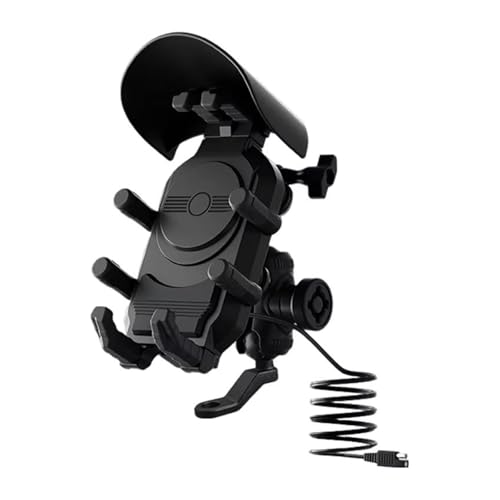 NVCPHGEDEK Motorrad Telefonhalterung Motorrad Telefon Halterung Anti Vibration Mobile Drahtlose Lade Telefon Halter 360 Rotierenden Moto Unterstützung Handy Lenker Halterung von NVCPHGEDEK