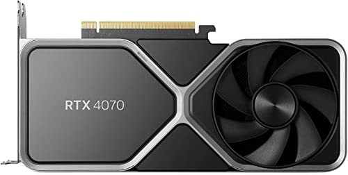 NVIDIA GeForce RTX 4070 Founder's Edition (FE) Grafikkarte, Titan und Schwarz, 900-1G141-2544-000 von NVIDIA