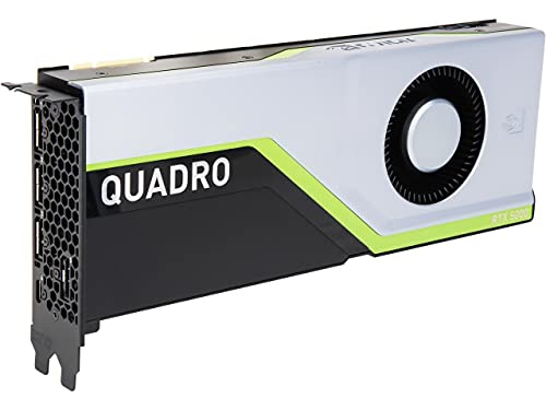 NVIDIA Quadro RTX 5000 16GB GDDR6 Professionelle Grafikkarte - 3072 CUDA, 384 Tensor, 48 RT Kerne, 11,2 TFLOPS, DP/VirtualLink, 448 GB/s Speicher, 2-Wege-NVLink-Unterstützung (erneuert) von NVIDIA