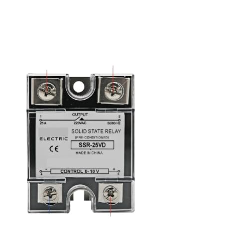 SSR-10VD SSR-40VD Einphasiges Halbleiterrelais Spannungsregler Eingang 0-10V Ausgang 220VAC 1 Stücke(25A) von NVIIDRBL