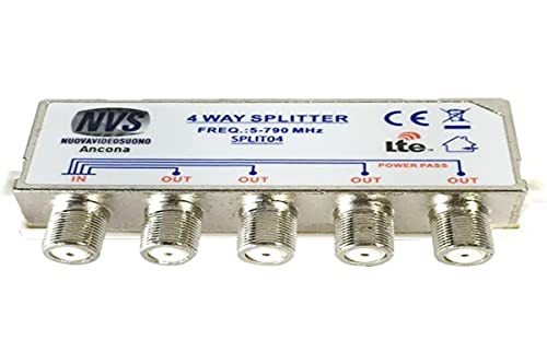 NVS Splitter Splitter Splitter Signaltrenner TV DVB 4 Ausgänge NVS Splitter Splitter Splitter Signaltrenner TV DVB 4 Ausgänge von NVS