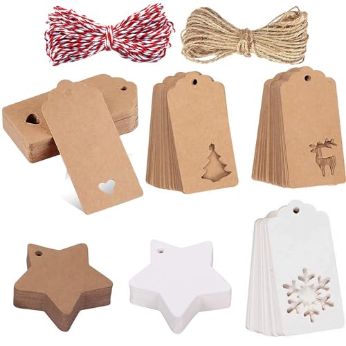 150 Stück Geschenkanhänger Weihnachten, Kraftpapier Anhänger Sternform, Geschenkanhänger mit 20m Schnur, Geschenkanhänger Kraftpapier für Geschenkanhänger, Honig, Marmelade, Preis, Name 150 Stück Geschenkanhänger Weihnachten, Kraftpapier Anhänger Sternform, Geschenkanhänger mit 20m Schnur, Geschenkanhänger Kraftpapier für Geschenkanhänger, Honig, Marmelade, Preis, Name von NVTRSD