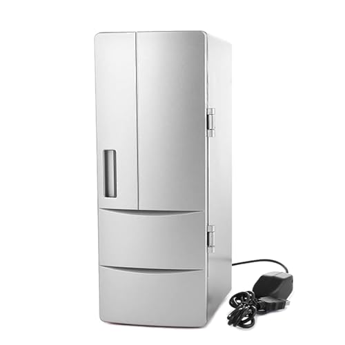 NVYAZJ Tragbarer Mini-Kühlschrank mit USB, kompakter Gefrierschrank mit integrierter LED, 350–600 ml Fassungsvermögen, interessantes Aussehen, einfache Bedienung, kompatibel mit Getränken/Bier/Dosen von NVYAZJ