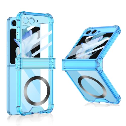 Hülle Airbag Hülle für Samsung Galaxy Z Flip 5 4 Flip4 Z Flip5 Transparente Ladeabdeckung,Blau,Für Samsung Z Flip 5 Hülle Airbag Hülle für Samsung Galaxy Z Flip 5 4 Flip4 Z Flip5 Transparente Ladeabdeckung,Blau,Für Samsung Z Flip 5 von NVYRO