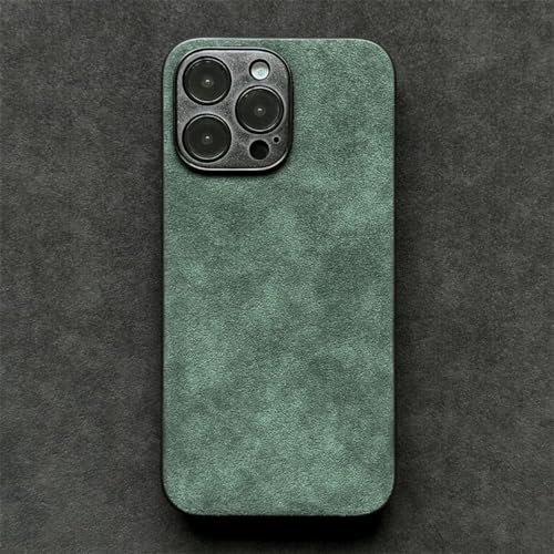 NVYRO Alcantara-Wildleder-Lederhülle für iPhone 15 Pro Max 14 13 12 Mini 11 6S 7 8 Plus Xs Max X Xr SE 2022 Turn Fur Back Cover, grün, für iPhone 11 NVYRO Alcantara-Wildleder-Lederhülle für iPhone 15 Pro Max 14 13 12 Mini 11 6S 7 8 Plus Xs Max X Xr SE 2022 Turn Fur Back Cover, grün, für iPhone 11 von NVYRO