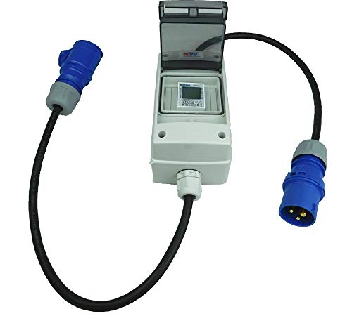 NWP 16A CEE Campingzähler - mobiler digitaler Stromzähler - geeicht - (mit Reset) IP44 von NWP