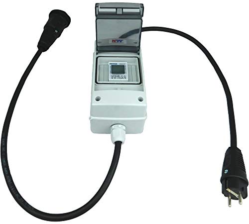 NWP 230V Schuko - mobiler digitaler Stromzähler - geeicht - (mit Reset) IP54 von NWP