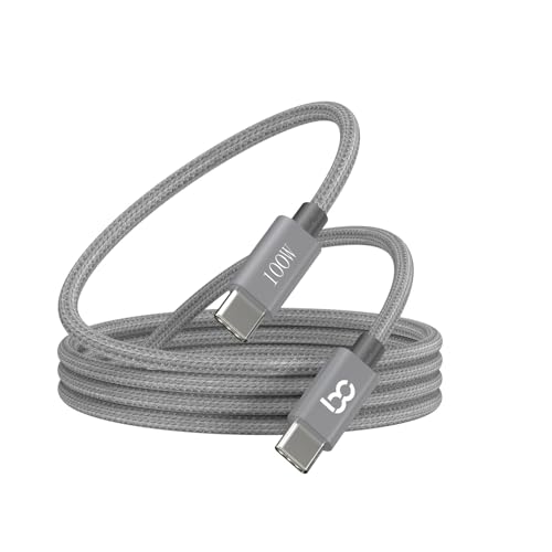 NWNK13 100W USB C auf USB C Kabel 1,5M, Typ C Galaxy S25 Edge/S25/S25+/S25 Ultra/S23Ultra/S24/S24 Ultra/S24+/A25/A26/A36/A56/A15/A14/A13/A55/A54/A24 Schnellladekabel für Samsung A16 (Grau) von NWNK13
