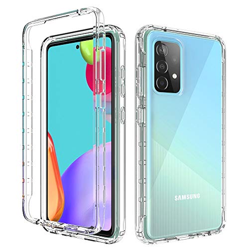 NWNK13 Für Samsung Galaxy A02S Hülle Crystal Clear Slim Fit Front & Back 360° Case Eingebauter Displayschutz Full Body Silikon Gel Handyhülle für Samsung A02S (Clear) von NWNK13