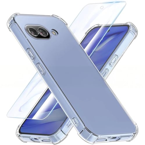 NWNK13 Schutzhülle für Google Pixel 9a mit Displayschutzfolie aus gehärtetem Glas, stoßfest, schlanke Passform, transparent NWNK13 Schutzhülle für Google Pixel 9a mit Displayschutzfolie aus gehärtetem Glas, stoßfest, schlanke Passform, transparent von NWNK13